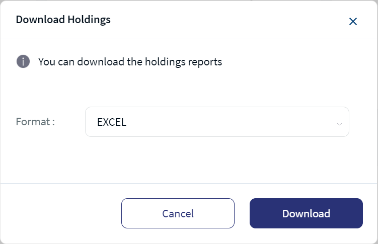 Holdings Download Format
